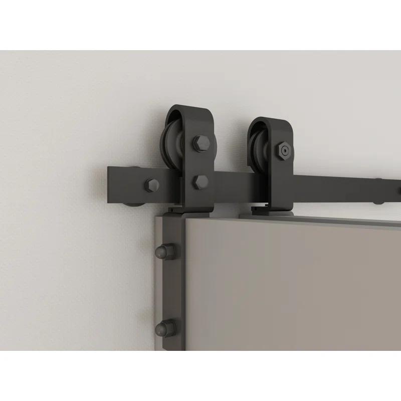 Calhome Paneled MDF Composite Double Bifold Barn Doors with Installation Hardware Kit