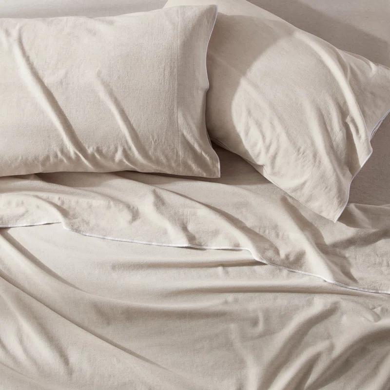 DKNY Pure Washed Linen Cotton Blend 4 Piece Sheet Set