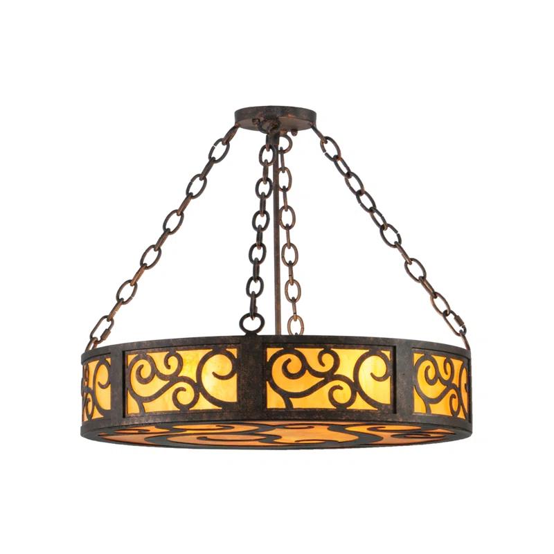 Meyda Lighting 3 - Light Dimmable Drum Chandelier