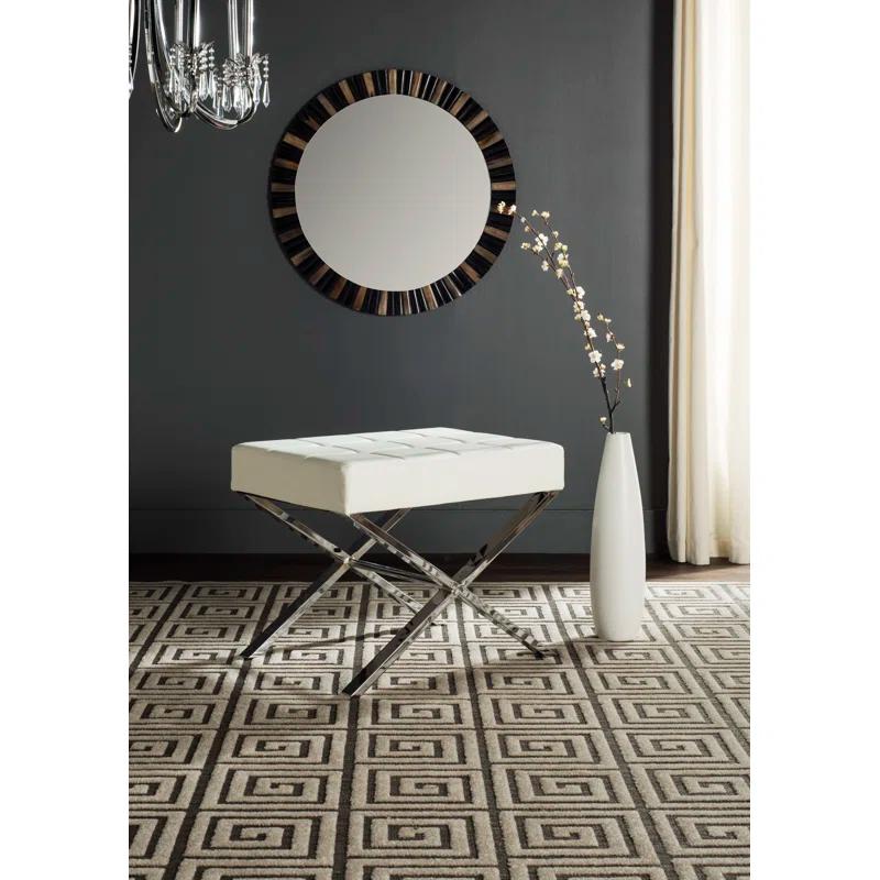 Ivy Bronx Halewood Faux Leather Ottoman