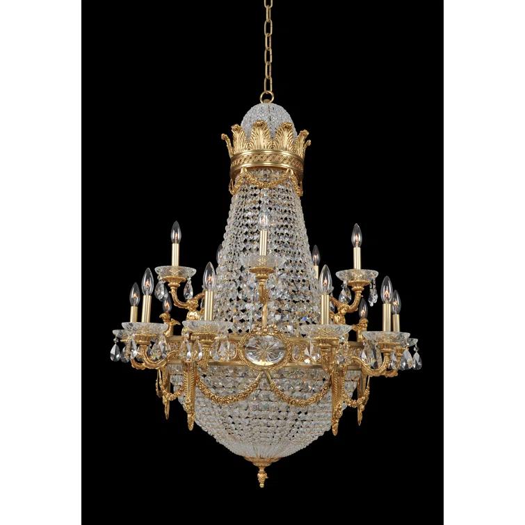 Allegri by Kalco Lighting Marseille 25 - Light Dimmable Empire Chandelier