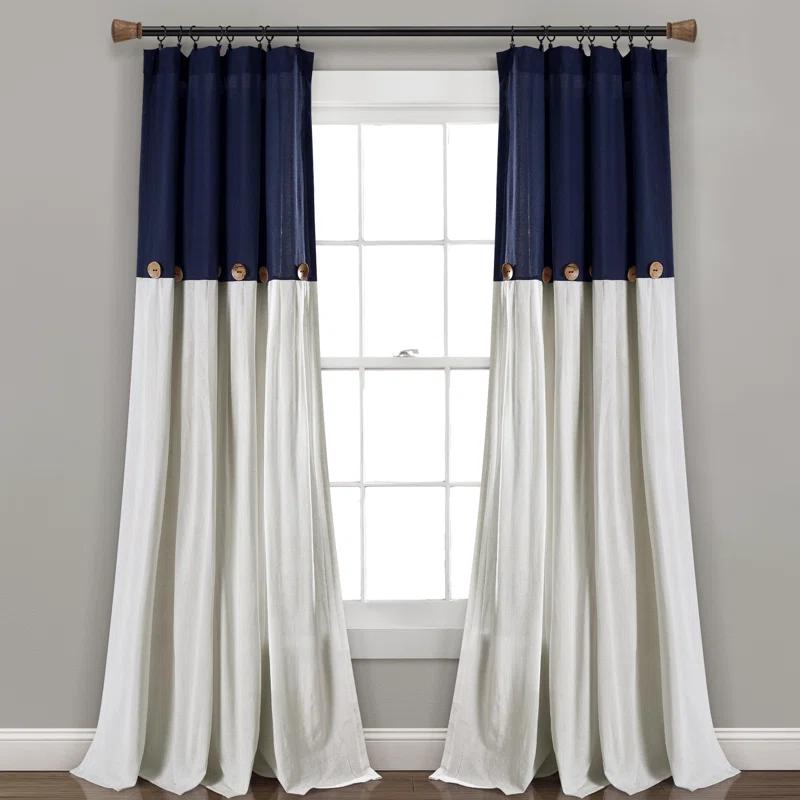 Lush Decor Beckham Window Semi-Sheer Rod Pocket Single Curtain Panel