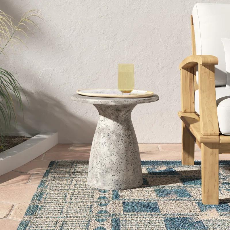 Adainville 16'' Stone Outdoor Side Table