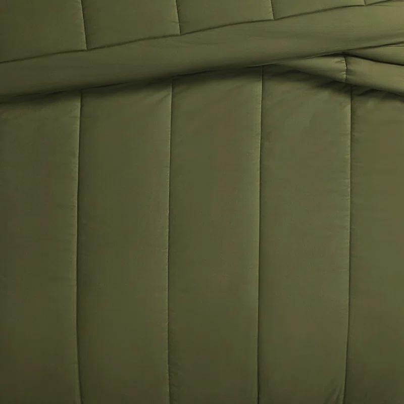 Brooklyn Loom Brooklyn Loom Oversized Cotton Percale King 3 Piece Comforter Set