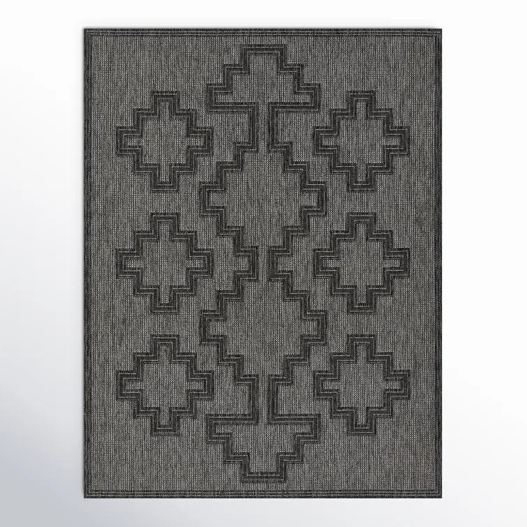 Ava Moroccan Charcoal Indoor / Outdoor Area Rug