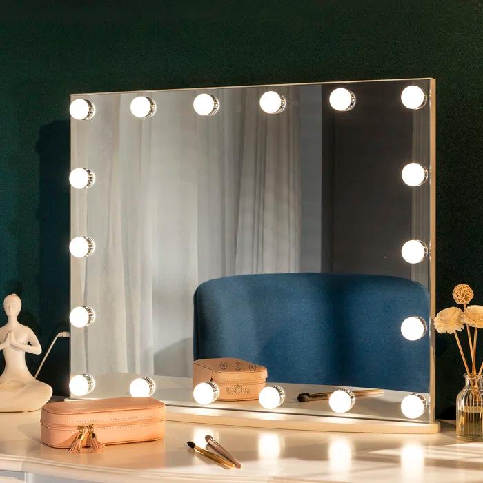 LUXFURNI Flat LED Floor Mirror