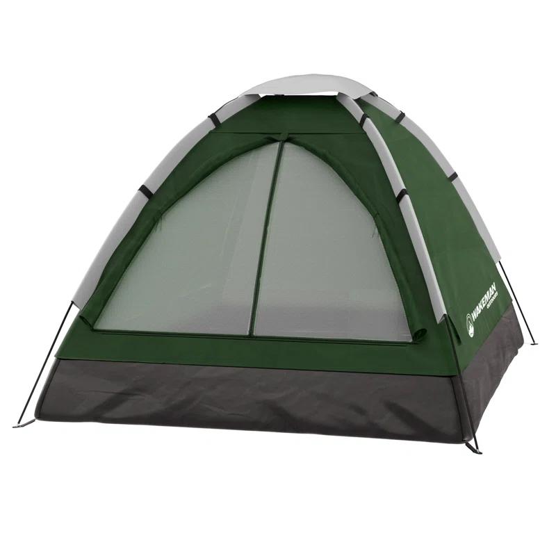 wakeman Wakeman Outdoors 2 Person Camping Tent with Rain Fly and Carrying Bag- Lightweight, Water Resistant