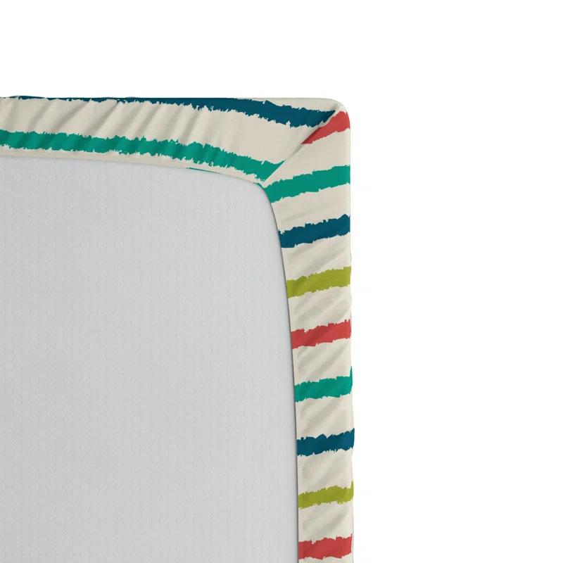 Ambesonne Microfiber Striped Fitted Sheet