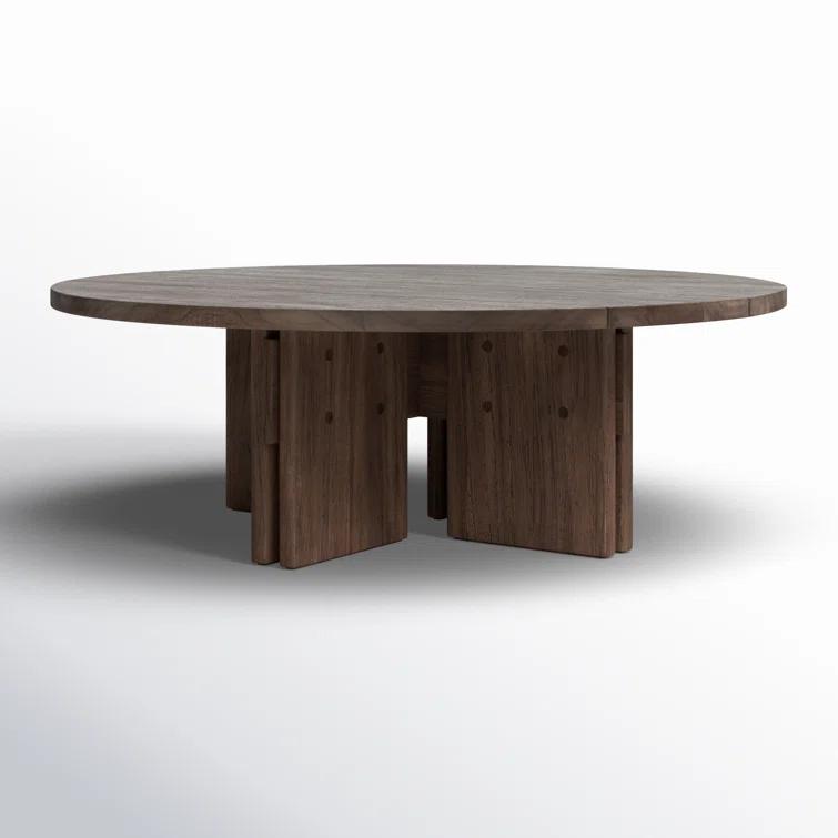 Robertson 48" Toasted Brown Teak Round Outdoor Coffee Table