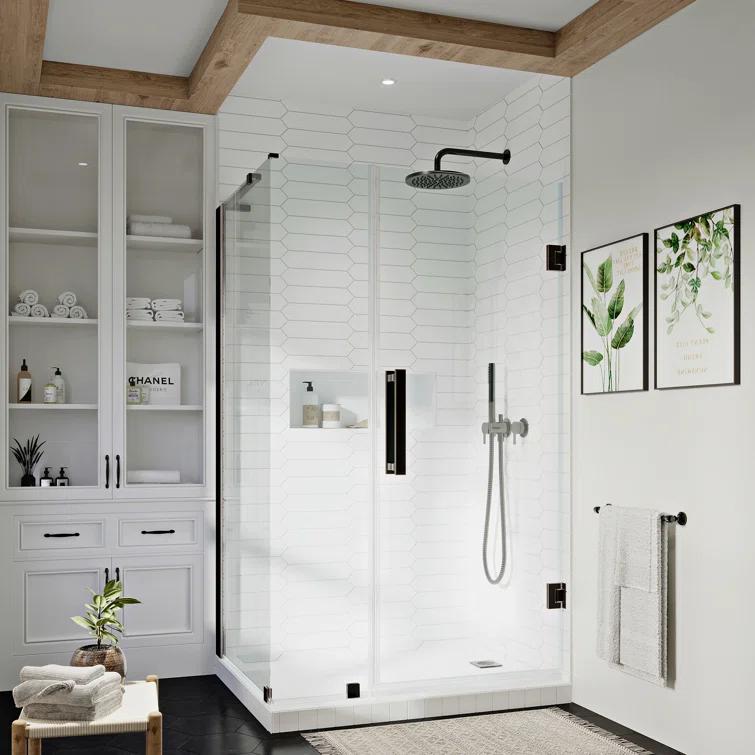 Ove Decors Endless Tampa-Pro 35" W x 72" H Corner Frameless Shower Kit, Door, Panel TP0142300