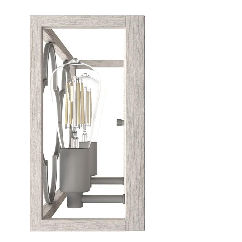 Hunter Fan Gablecrest 2 Light Flush Mount Bathroom Vanity Light Fixture