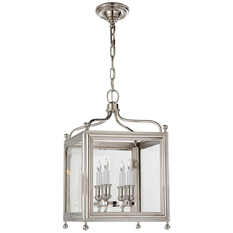 Greggory 4-Light Traditional Polished Nickel Lantern Pendant