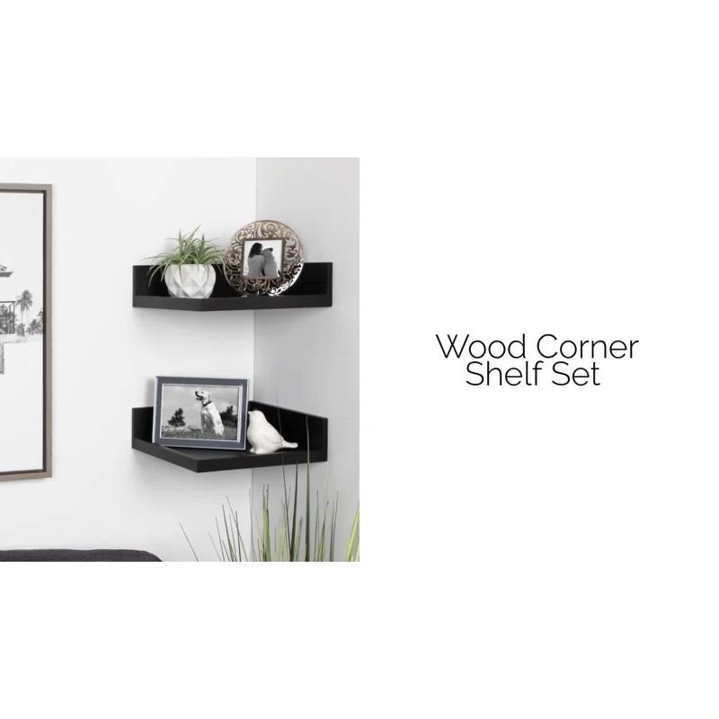 Latitude Run® Kinta 2 Piece Square Accent Shelf (Set of 2)