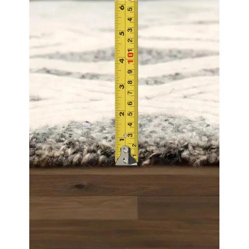 Pasargad Hand Tufted Viscose Washable Geometric Indoor Rug