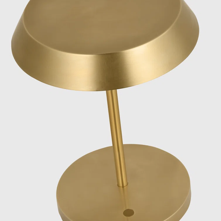 Hand Rubbed Antique Brass Outdoor Rechargeable LED Table Lamp
