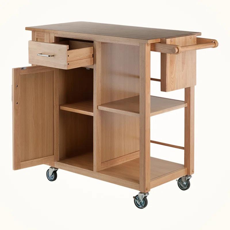 Skyline Decor Douglas 35.63'' H x 42.52'' W Utility Cart with Wheels
