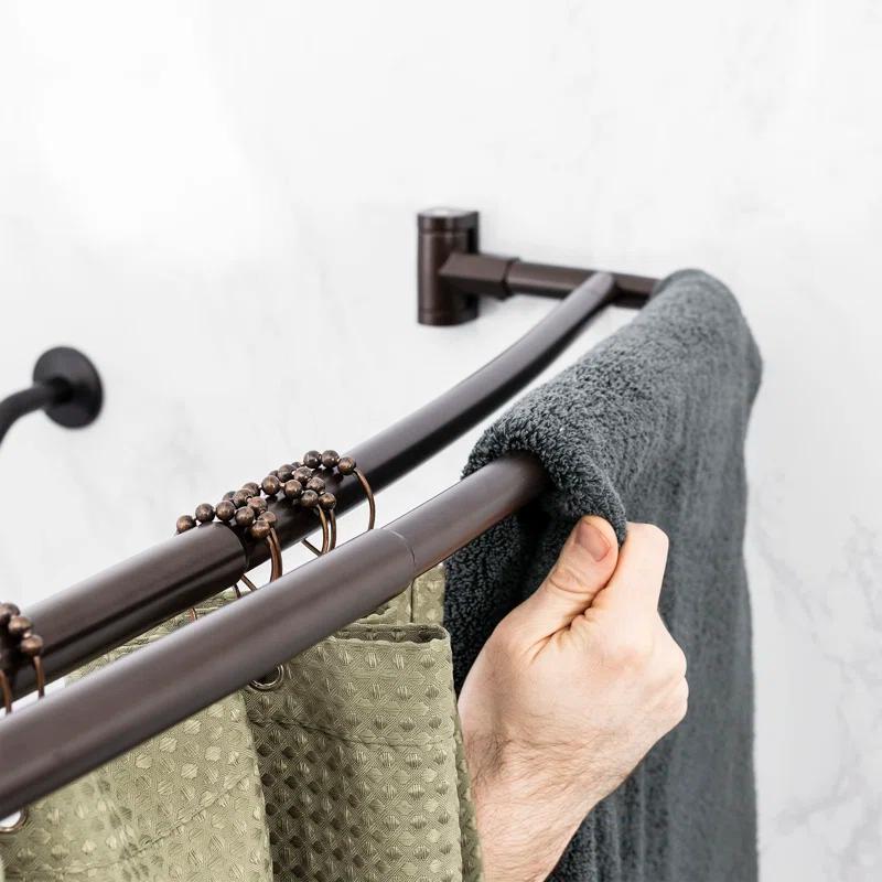 Utility-Sink 70'' Curved Fixed Shower Curtain Rod