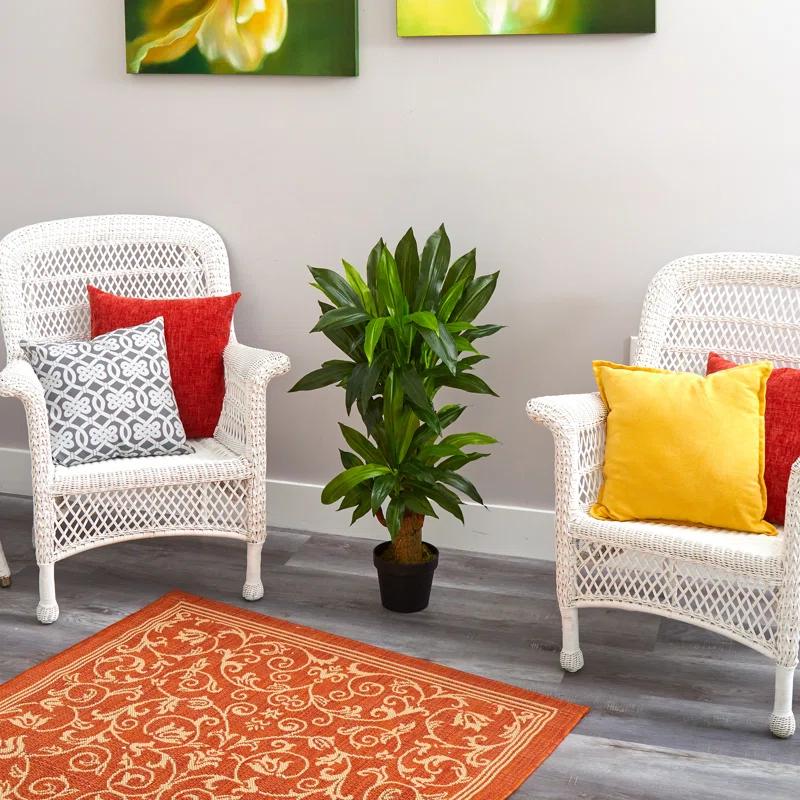 Primrue 3ft. Corn Stalk Dracaena Artificial Plant (Real Touch)