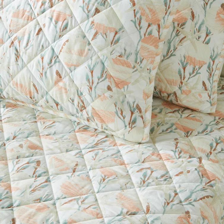 Patina Vie Maison Coastal Inspired Reversible Quilt Set with Shams