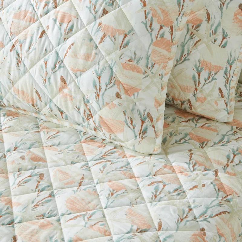 Patina Vie Maison Coastal Inspired Reversible Quilt Set with Shams