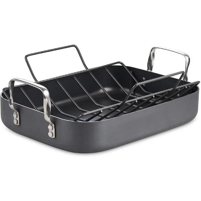 Cooks Standard Cooks Standard 18'' Non-Stick Hard-Anodized Aluminum Roasting Pan with Rack