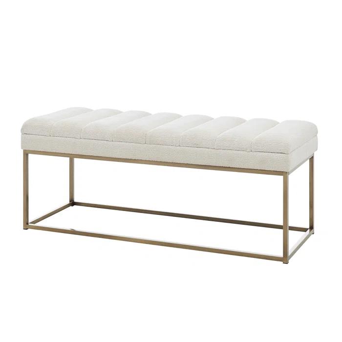 Everly Quinn Georgenia Polyester Upholstered Bench