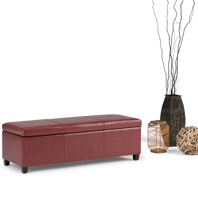 Simpli Home Avalon Storage Ottoman Bench,Assembled