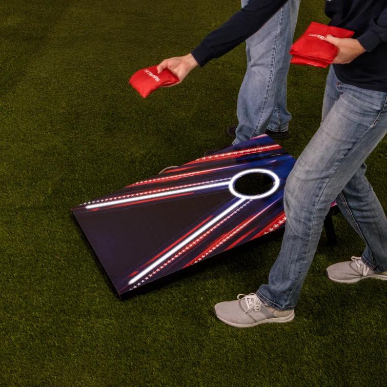 Triumph Sports Triumph Led Patriotic Cornhole Set