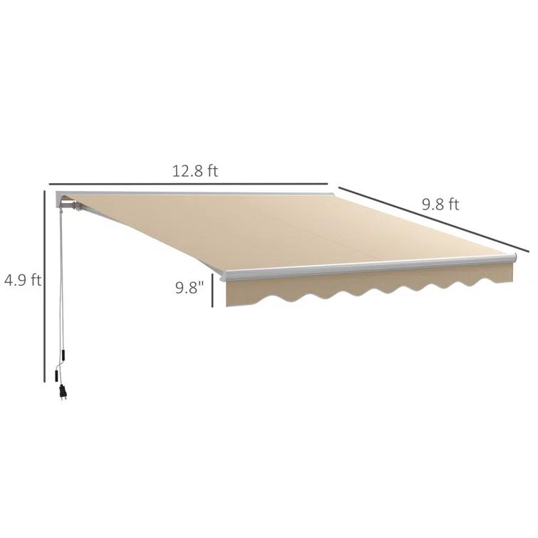 Outsunny Outsunny Polyester Cover Retractable Patio Awning
