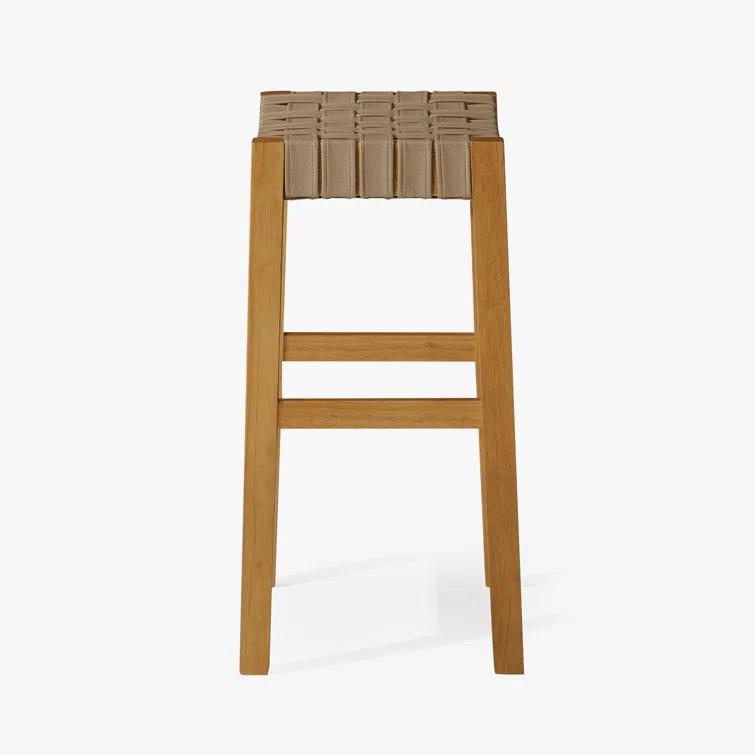 Maven Lane Maven Lane Emerson Kitchen Stool with Vegan Leather Upholstery