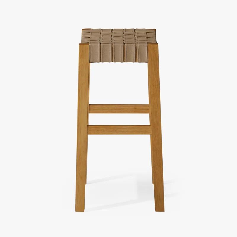 Maven Lane Maven Lane Emerson Kitchen Stool with Vegan Leather Upholstery