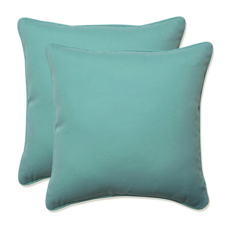 Pillow Perfect Radiance Pool Indoor/Outdoor Reversible Throw Pillow (Set of 2)