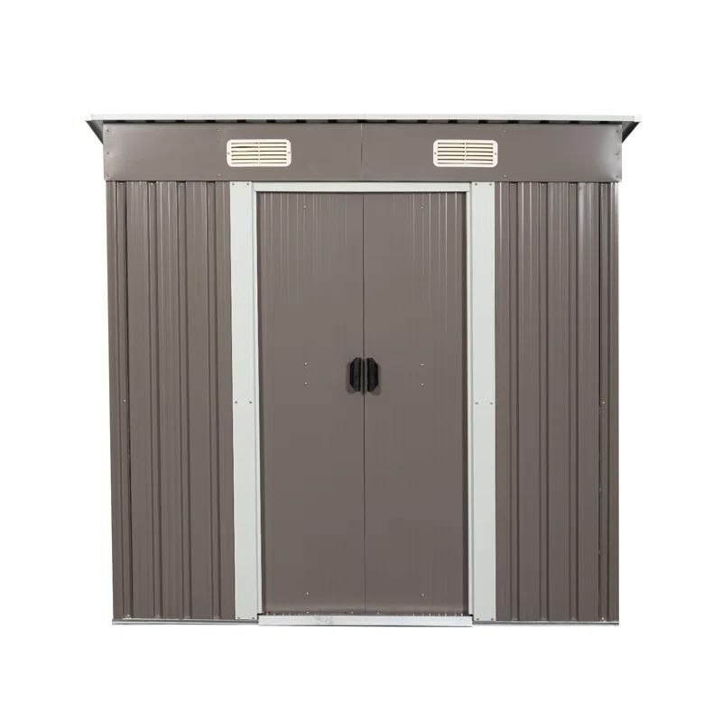 GZMWON 6Ft X 4Ft Outdoor Metal Storage Shed