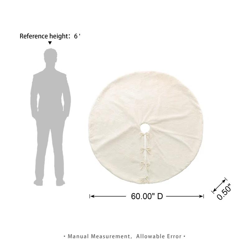 Glitzhome Solid Color Tree Skirt