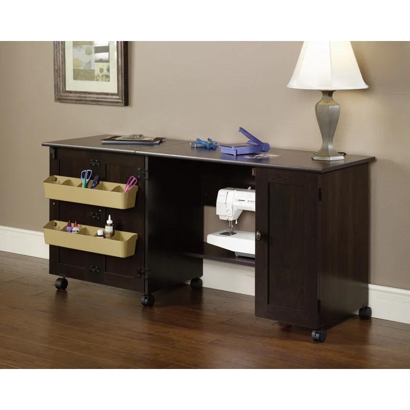 Sauder 40.079'' x 19.449'' Sewing Table with Wheels