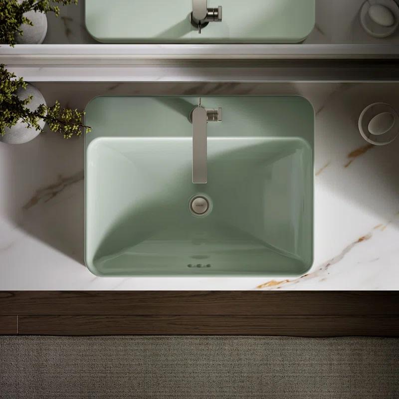 Kohler Vox® Vitreous China Rectangular Vessel Bathroom Sink with Overflow K-2660-1-0