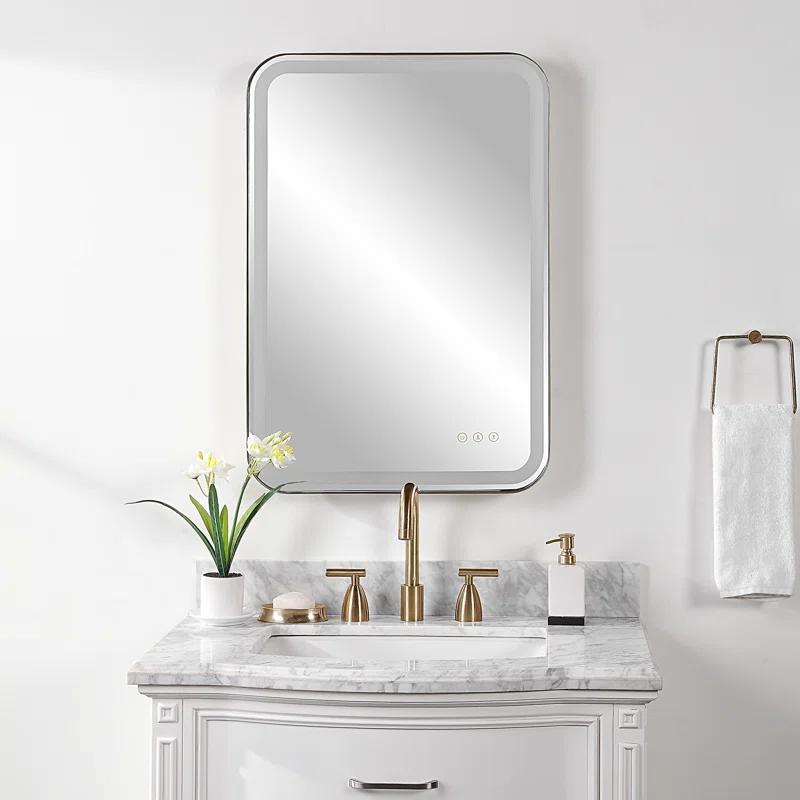 Uttermost Crofton Metal Flat LED Wall Mirror