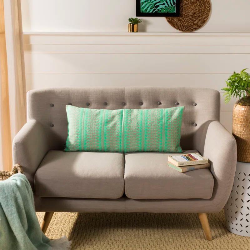 Safavieh Priya Embroidered Linen Reversible Throw Pillow