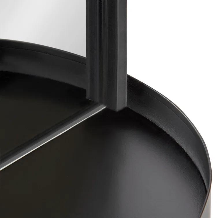 Lumi Metal Flat Mirror with Shelves