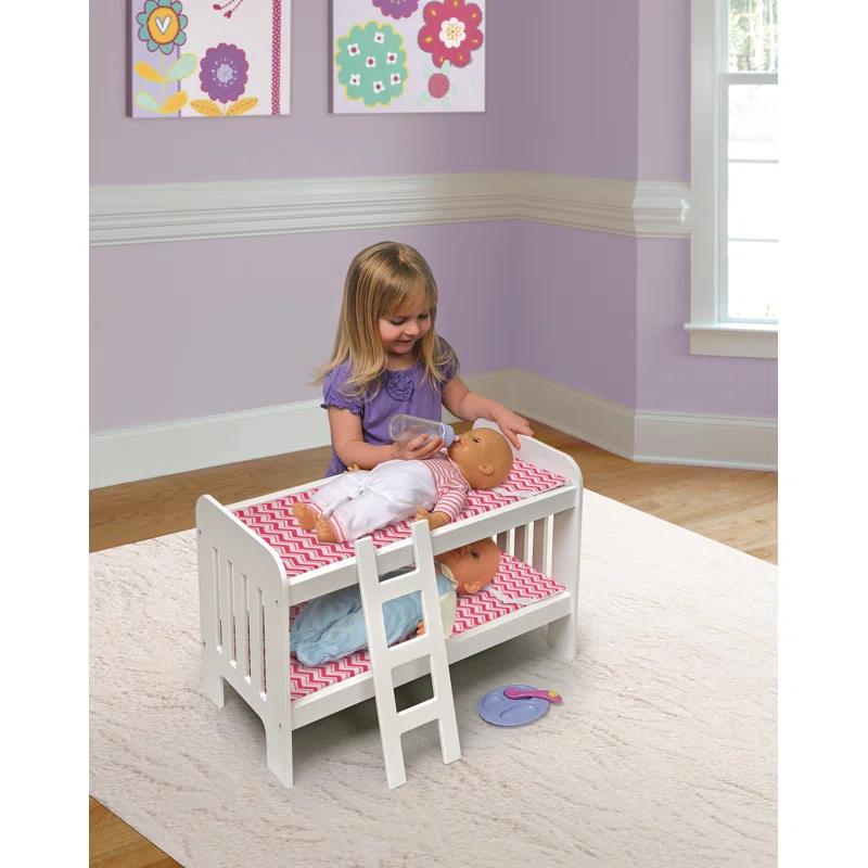 Badger Basket Doll Bunk Bed with Bedding and Ladder