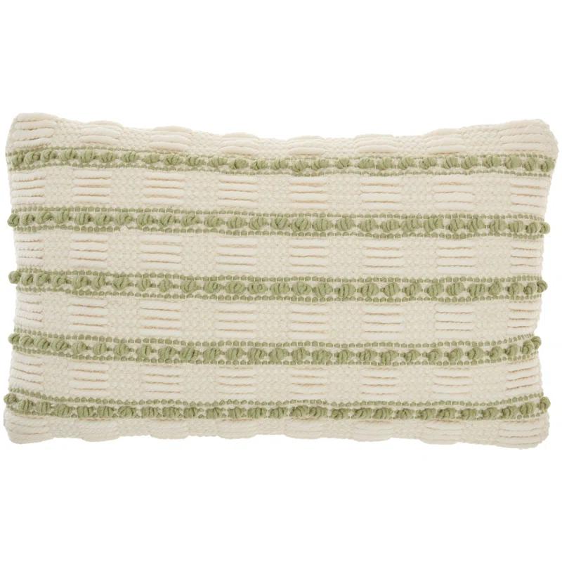 Mina Victory GC384-012020 Textured Cotton Blend Throw Pillow