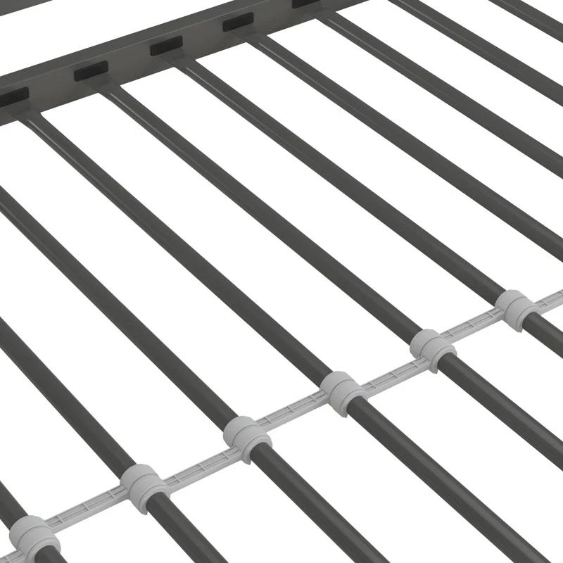 Max & Finn Nova Twin Metal Platform Loft Bed with Built-in-Desk