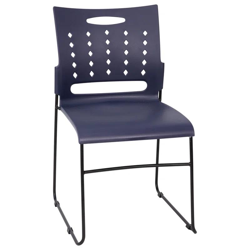 Flash Furniture 881 lb. Capacity Sled Base Stack Chair with Carry Handle and Air-Vent Back