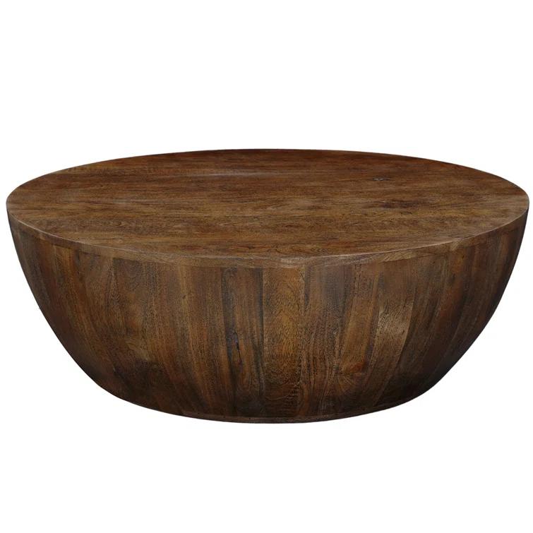 Vivenne Mango Wood Drum Coffee Table