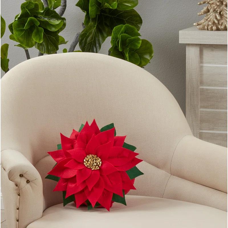 Saro Floral Throw Pillow