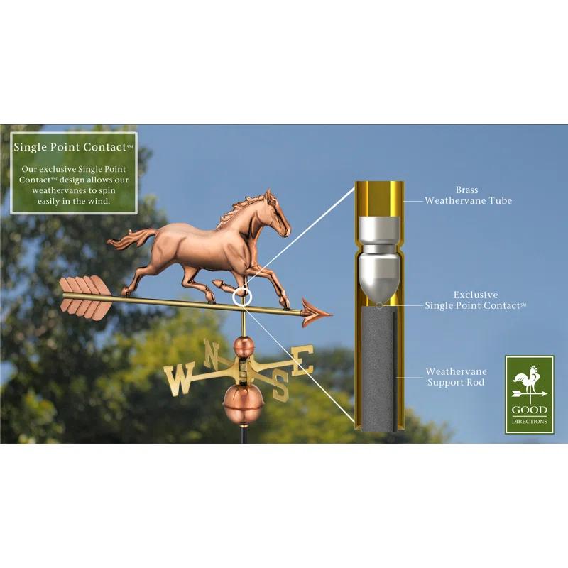 Good Directions 27'' H Metal Animals Weathervane