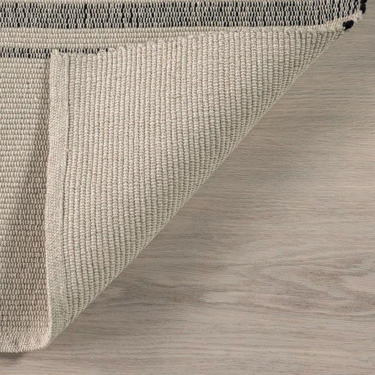 Breakwater Bay Aloizas Striped Cotton Area Rug | Wayfair