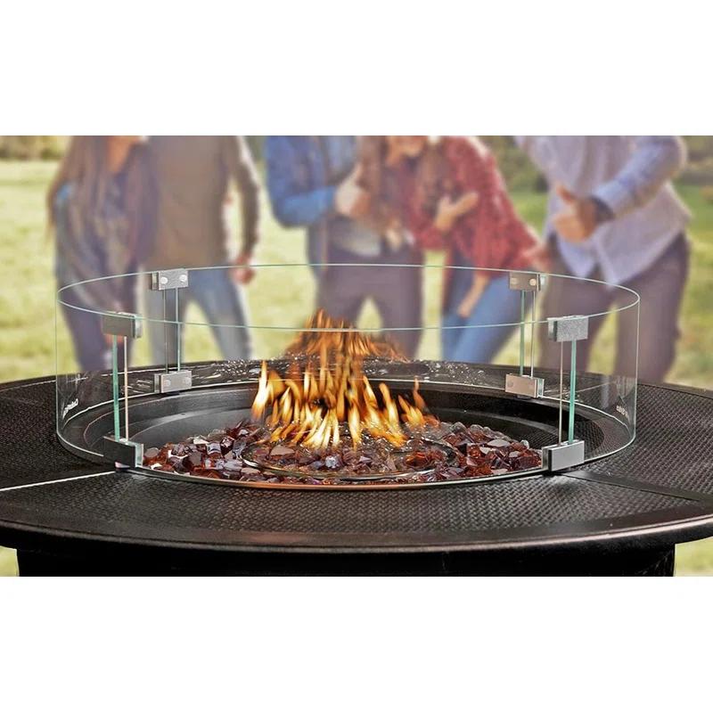 Fire Sense Fire Sense Premium Sparkling Reflective Tempered Fire Glass for Fire Pits Easy to Install-10 Lbs Crystal Clear