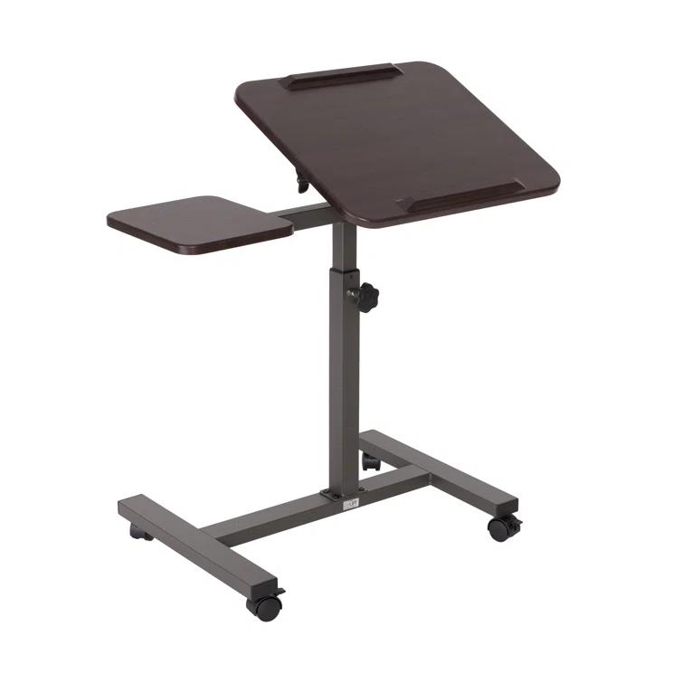 Seville Classics airLIFT Adjustable Height Rolling Tiltable Desk with Mouse Stand