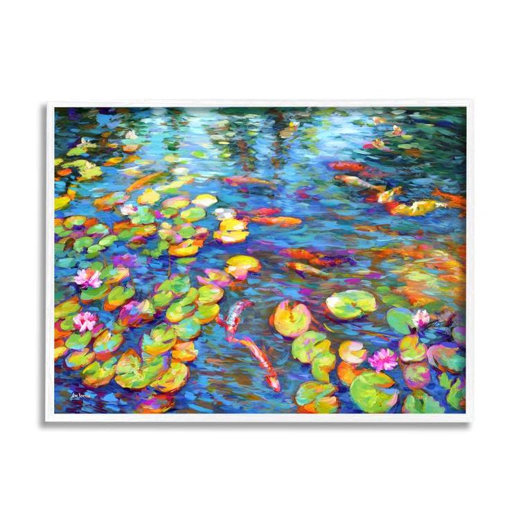 Stupell Industries " Koi Fish And Water Lilies " by Leon Devenice